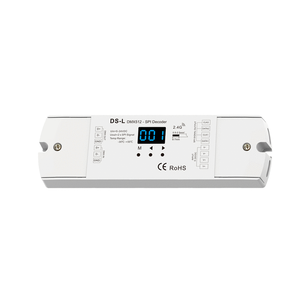 DS-L DMX512-SPI sinyal dönüştürücü RGB piksel ışık denetleyici 5-24VDC Din ray LED denetleyici DMX dekoder - Product Image 1