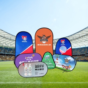 पृथ्वी कस्टम डबल-पक्षीय आउटडोर पॉप-अप ए-फ्रेम बैनर पॉलिएस्टर प्रदर्शनी गोल्फ अंडाकार पॉप-अप बैनर ब्रांडेड झंडे - Product Image 2