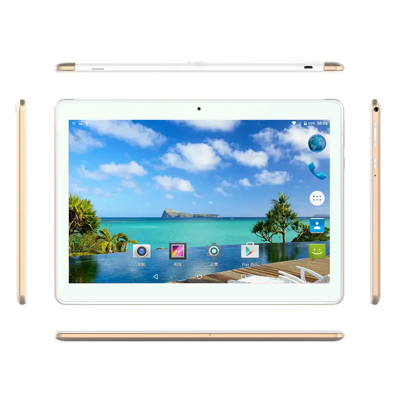 MTK8163-Tableta OEM de 2GB de RAM, Tablet de 10 pulgadas con dos puertos USB, Android, 1920x1200 FHD, pantalla IPS