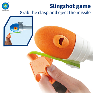 Mới lạ giá rẻ vui bọt Nhựa chụp mềm Súng cao su không gian tên lửa khởi động thiết lập đồ chơi với tiếng còi và âm thanh cho trẻ em - Product Image 3