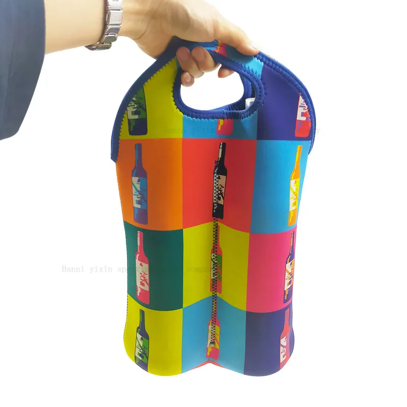 2 pacchetti promozionali in Neoprene isolato all'aperto Picnic birra borsa frigo con Logo personalizzato