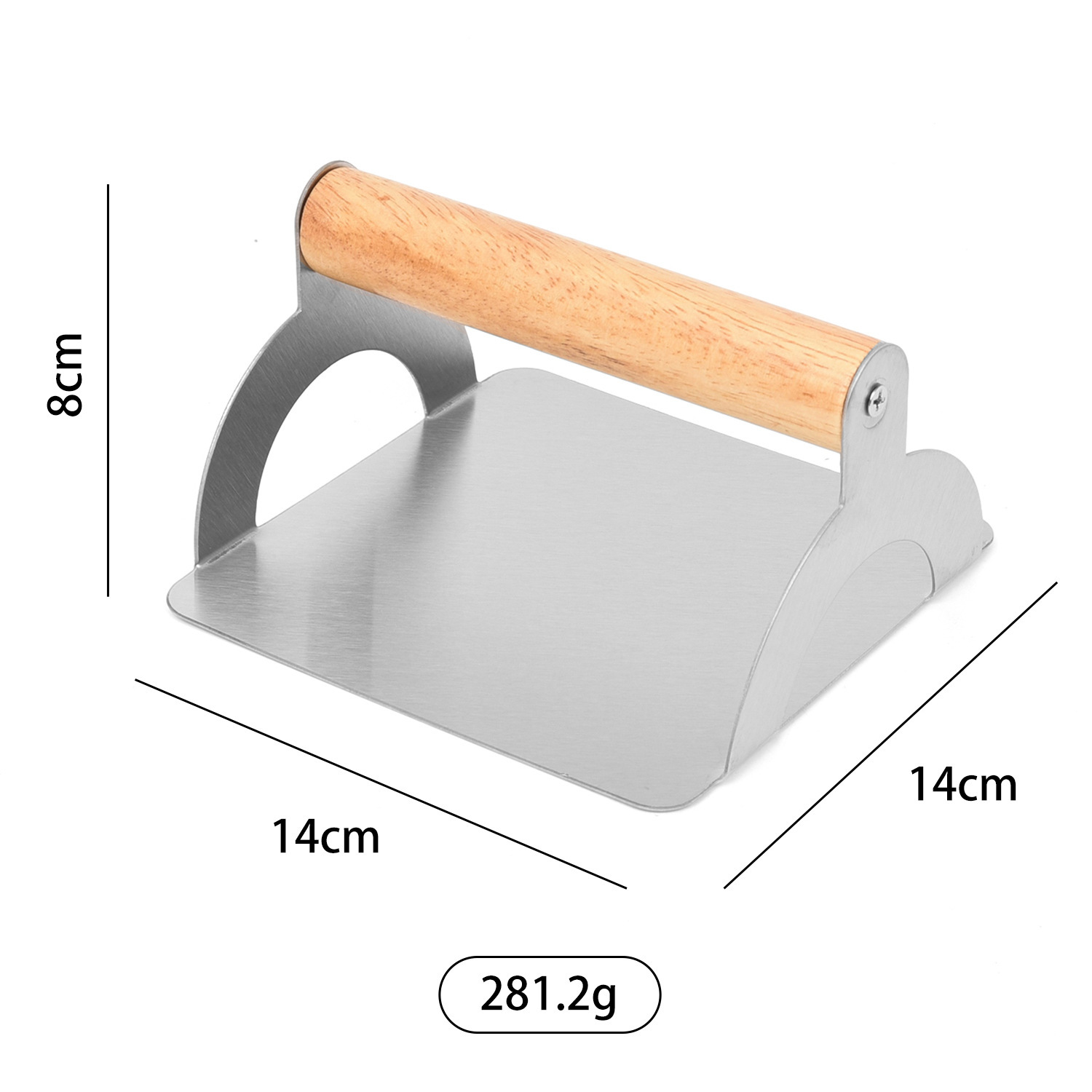 Carré argenté 14 * 14 * 8 cm