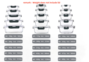 15 mảnh thủy tinh lưu trữ container với rò rỉ bằng chứng nắp máy rửa chén an toàn thủy tinh thực phẩm lưu trữ container cho bữa ăn chuẩn bị hoặc thức ăn thừa - Product Image 4