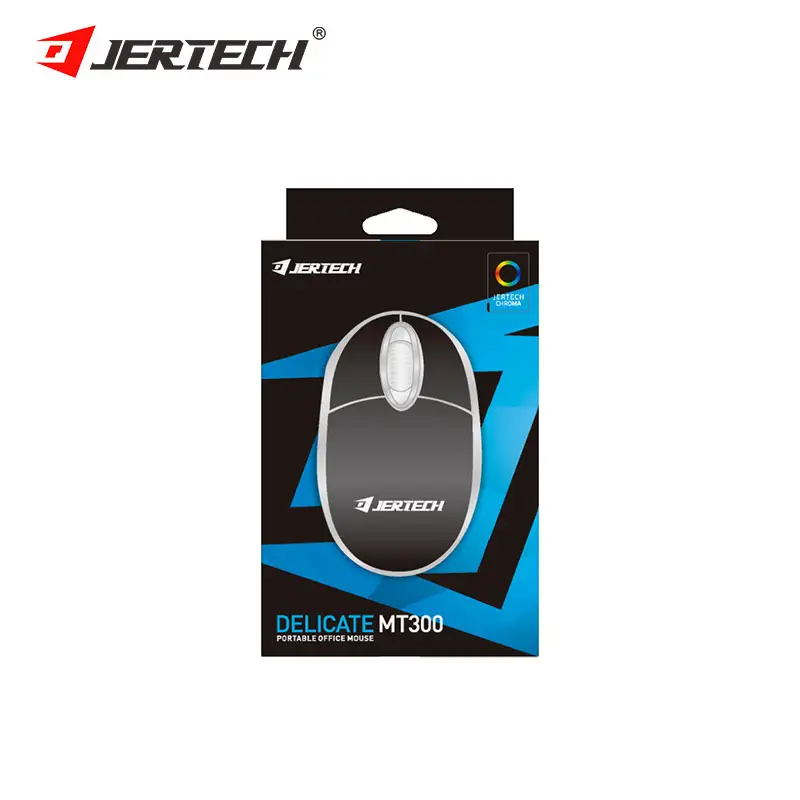 Jertech เมาส์ USB แบบมีสาย,โน้ตบุ๊กคุณภาพดีไฟ LED แบบพกพาประสิทธิภาพสูงราคาถูก MT300