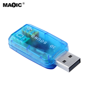 Mini Portable <strong>USB</strong> 2.0 3D Virtual 5.1 Soundtrack Sound <strong>Card</strong> External 2CH Speakers Microphone Earphone Interface for PC Computer - Product Image 5
