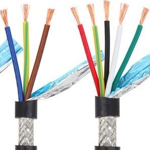 2つのコアRVVP2*0.3 <span class=keywords><strong>0.5</strong></span> 0.75 1.0mm缶詰銅ストランド絶縁アルミ箔編組シールドケーブル
