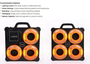 RGB LED giao thông Cone Topper đèn cho điều khiển giao thông đường bộ đồng bộ chỉ huy tín hiệu đèn cho an toàn đường Bộ Xây Dựng - Product Image 5