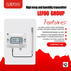 LEFOO模拟RS485 180度高温湿度传感器温度和RH变送器监控，带继电器/报警功能 - Product Image 2