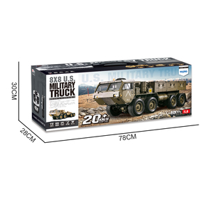 Remote <strong>Control</strong> Military Army Trucks Toy HG-P801 PRO Acousto-optic 8CH Version <strong>U</strong>.<strong>S</strong>. Military Truck With Sound and Light - Product Image 6