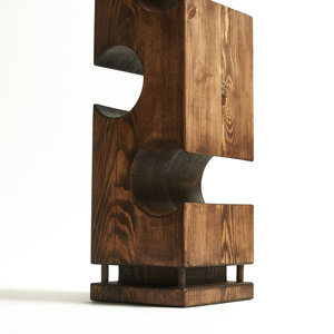 Wood <strong>Stackable</strong> 4-Bottle Wooden Wine Rack <strong>Display</strong> Stand Wine Bottle Holder Free Standing Rustic Storage Wine Rack