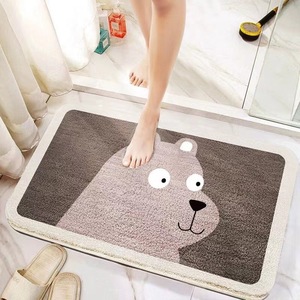 Anpassbarer Cartoon-Druck teppich Niedlicher Tier-Panda-Kaninchenmuster-saugfähiger Teppich für Badezimmer tür matte - Product Image 5