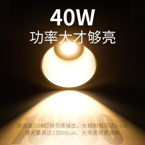 40w便携式COB补光双色温直播 & 肖像柔光紧凑型户外拍摄聚光灯
