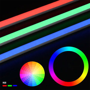 10x10mm Top View RGB Flex <strong>LED</strong> Neon Strip DC24V 60LEDs/m, IP67 Waterproof Bendable RGB Neon Light with High Brightness CE/RoHS - Product Image 1
