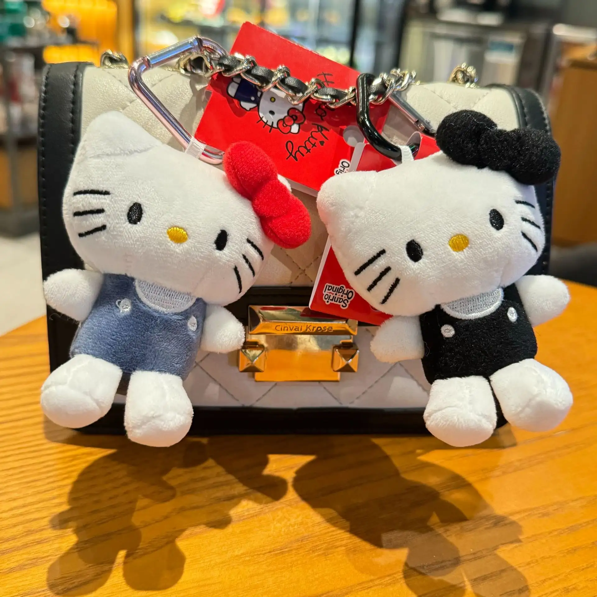 Promotional Wholesale 4 inches Top Selling Famous Sanrio Anime Cartoon Character Plush Toys Keychains