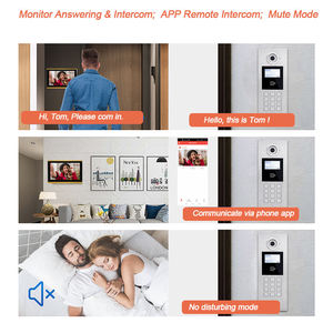 VIDEW 4.3 'Türtelefon Cat 6 Video Inter phone <span class=keywords><strong>Intercom</strong></span> Control System Speicher karte Smart Building Multi Apartment 100 Benutzer