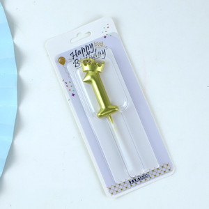 Huaming Phổ Biến Kim Loại Đầy Màu Sắc Đảng Bánh Trang Trí Số Nến Stick Handmade Paraffin Long Lanh Số Nến Sinh Nhật - Product Image 4