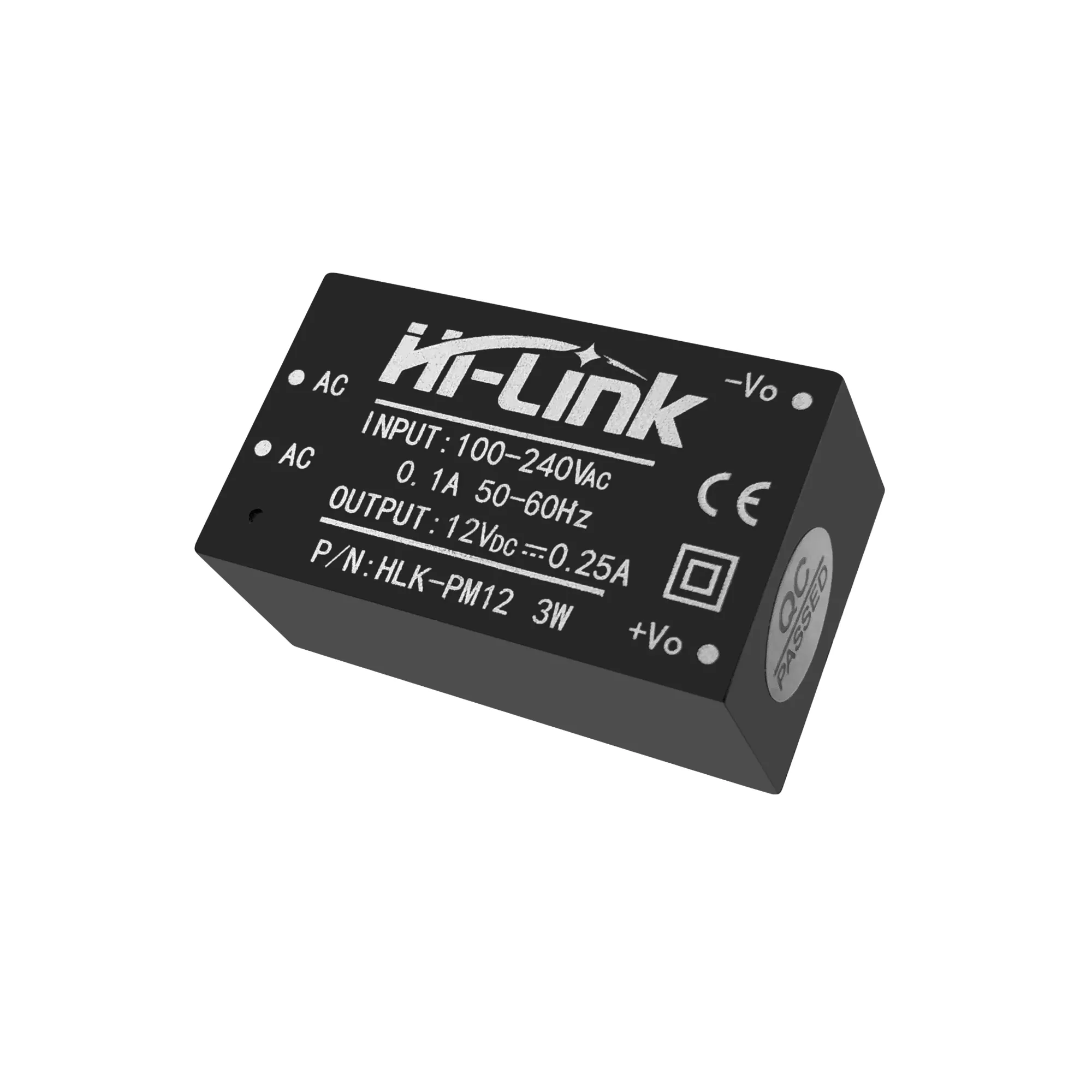 CE RoHs प्रमाणपत्र HLK-PM12 के साथ हाई-लिंक मूल एसी 220V से 3W 12V 0.25A डीसी पावर मॉड्यूल