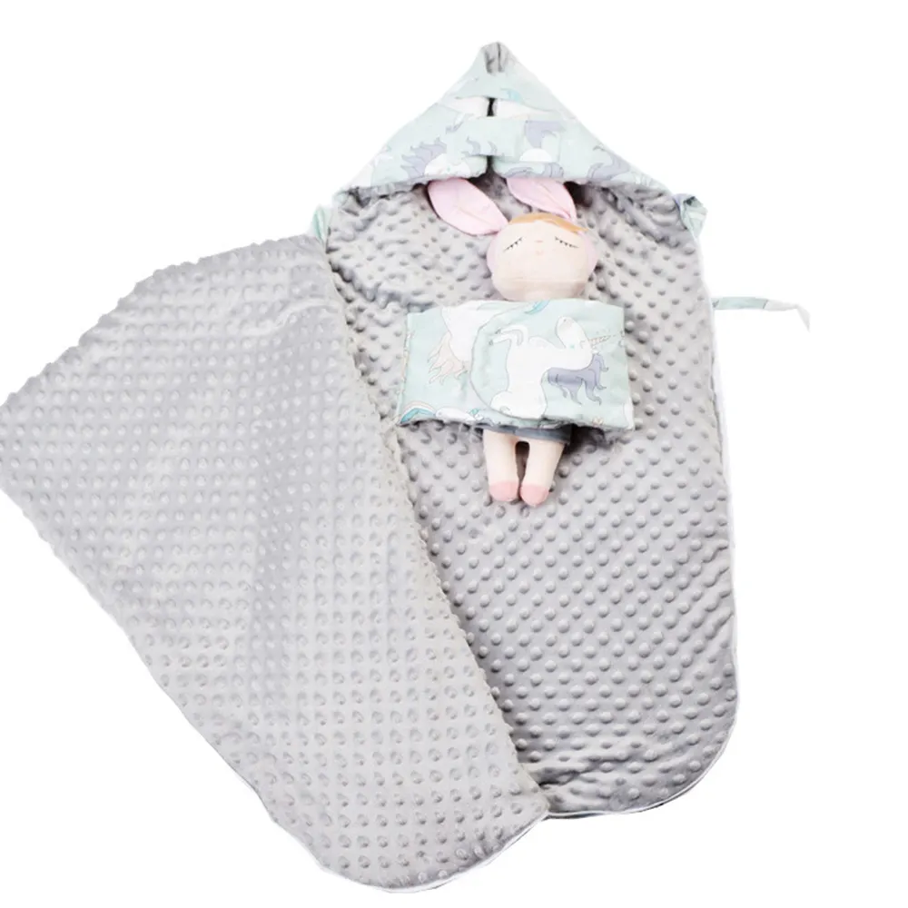 100% Coperta di cotone Passeggino Letto Swaddle Del Bambino Appena Nato Sacco A Pelo