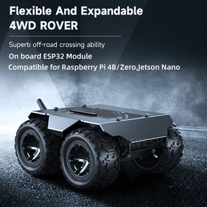 WAVE ROVER 4WD Mobiles Roboter gehäuse Mehrere Hosts unterstützen das Onboard-ESP32-Modul für Raspberry Pi 4B Zero Jetson Nano Orin - Product Image 2