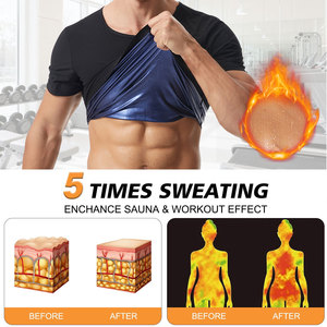 कमर ट्रेनर सॉना हॉट एक्सरसाइज सूट के साथ पुरुषों के शरीर को आकार देने वाली फिटनेस बनियान के साथ घरेलू उपयोग के लिए खेल बनियान - Product Image 2