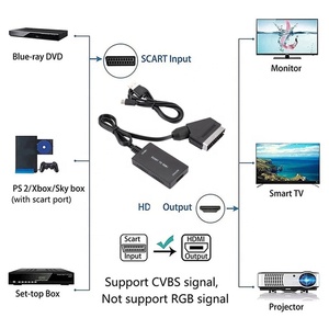 Xput Scart-Cable HDMI 720P 1080P, reproductor de vídeo y DVD, TV, 21 pines, Scart macho a HDMI hembra, convertidor, Cable Kablo - Product Image 6