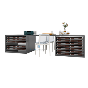 Customized Size Tile Stone Showroom Island <strong>Display</strong> Rack Drawer Combination <strong>Table</strong> in the Store - Product Image 5