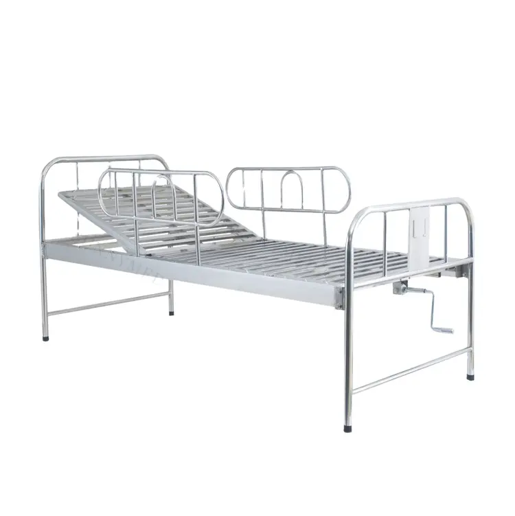 Cama de hospital manual de manivela, aço inoxidável SY-R011