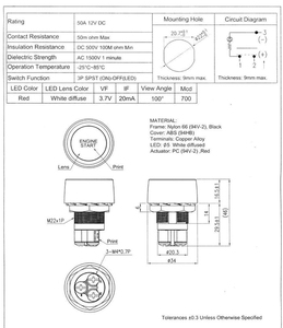 Car Universal Engine Metal <strong>Push</strong> <strong>Button</strong> <strong>Start</strong> Stop No Key Required to <strong>Start</strong> Passive Keyless Entry - Product Image 6