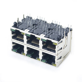 Cina interfaccia di rete monostrato 2*3 Rj45 connettore di controllo dati per l'infrastruttura di comunicazione - Product Image 2