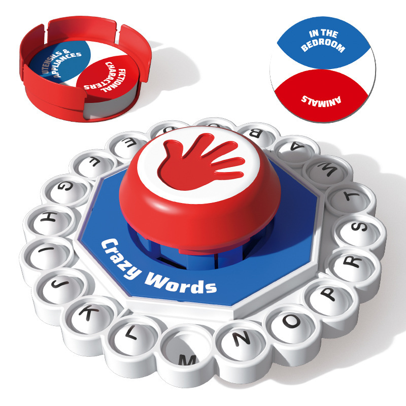 Crazy letter spin wheel-english color box-red