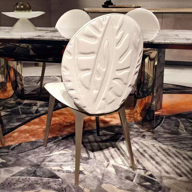Antique design leaf styling metal frame Armrest Dining Chairs event wedding for hotel and for restaurant and for villa