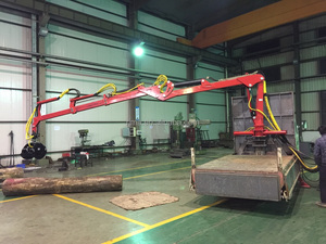 New Log <strong>Crane</strong> with Rotatable Grapple Max. 8.5m <strong>Reach</strong> Heavy-duty <strong>Crane</strong> Wood Handling Telescopic Arm <strong>Crane</strong> - Product Image 5