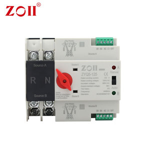 สวิตช์ถ่ายโอนข้อมูลทั่วไปอัตโนมัติ2P DIN Rail สวิตช์ไฟคู่50/60HZ 220V 100A 63A - Product Image 1
