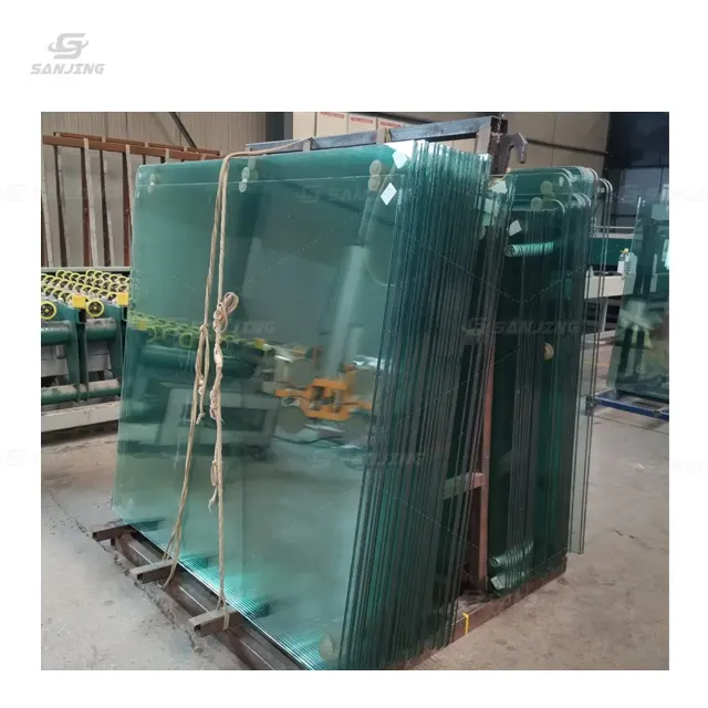 Sanjing прозрачное структурное прозрачное стекло для пола плитка 1352 мм прозрачное закаленное ламинированное стекло