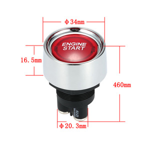 Dc 12v 50a赤い車のスタートエンジンボタンレーシングスポーツスタートイグニッションスイッチ (ON)-オフ瞬間スイッチスタートエンジンボタン - Product Image 5