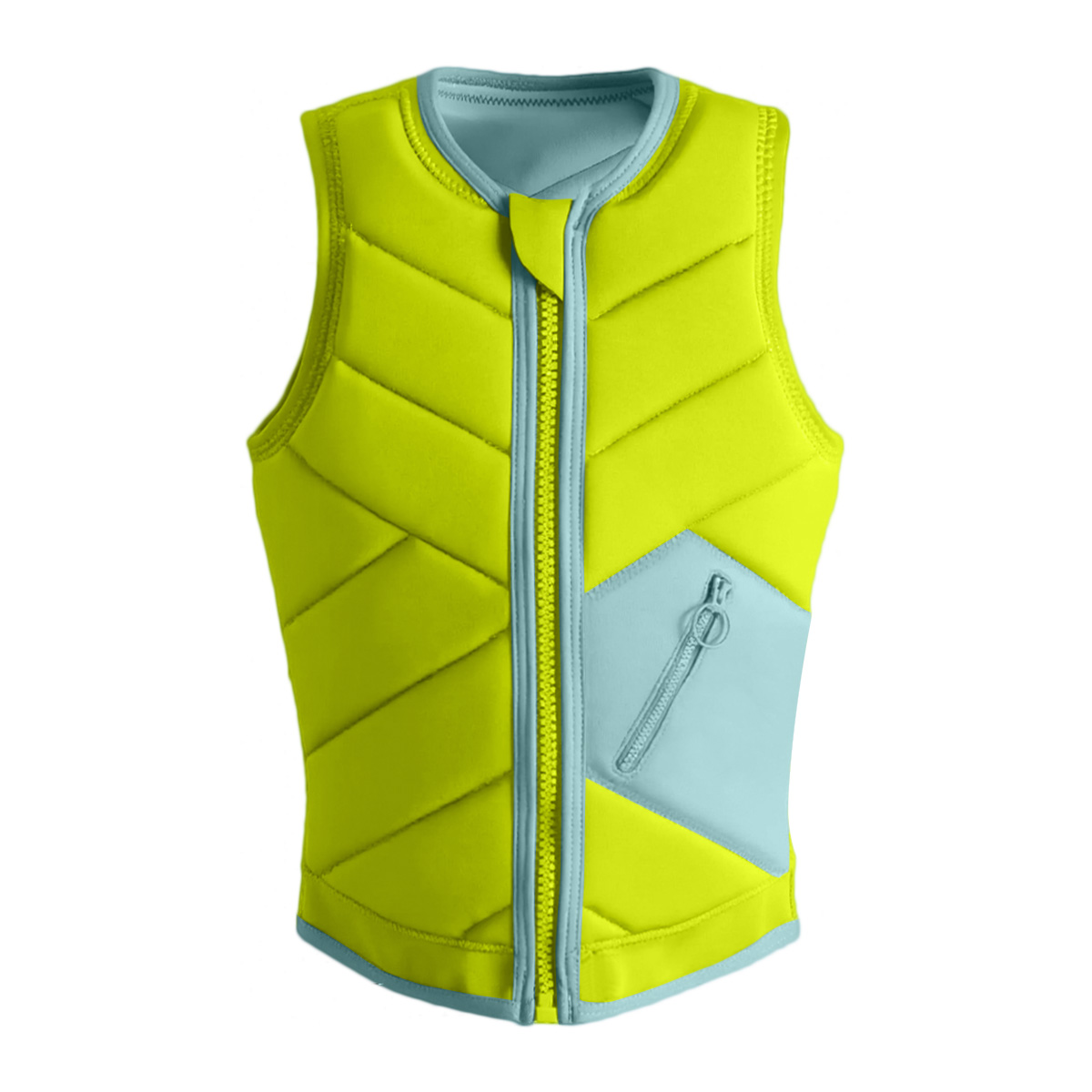 Vert fluorescent + bleu clair