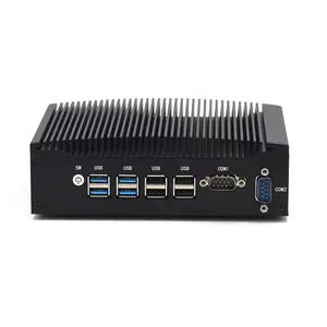 Sin ventilador Mini PC computadora i3 i5 i7 procesador Dual HD 2xLan 2xRS23 2/485 COM 8 cable ordenador Industrial Win11 con BIS - Product Image 3