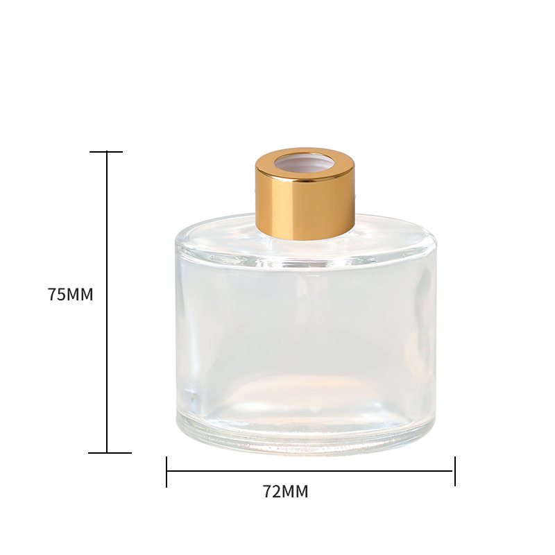 100ml transparent + bouchon intérieur + bague en or