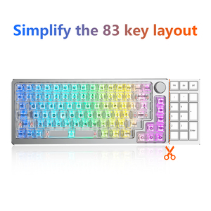 2.4G TYPE-C 83键铝合金RGB游戏机械透明键盘 - Product Image 3