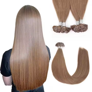売れ筋ダブルプル新生児層角膜接着プレボンディングIフラット先の人間のヘアエクステンション