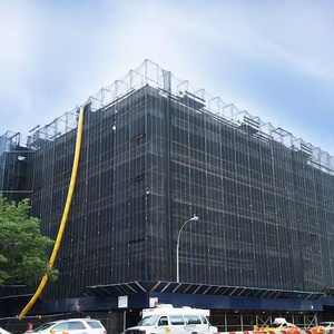 ตาข่ายป้องกันการก่อสร้างทำจาก <span class=keywords><strong>HDPE</strong></span> ตาข่ายสีดำกันไฟสำหรับงานหนัก - Product Image 1