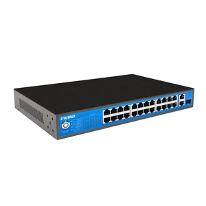 Directo de fábrica 24 puertos 10/100M Extender 300m con Gigabit 2RJ45 Uplink y 1*1000M SFP Uplink con VLAN para CCTV y AP inalámbrico