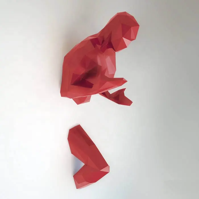 Çalışan adam reçine heykeli duvar montaj 3D polyresin heykel soyut modeli