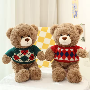 ตุ๊กตาหมีสีน้ำตาลสำหรับเด็กทำจากโพลีเอสเตอร์ผ้านุ่มออกแบบโลโก้ได้ตามที่ต้องการ - Product Image 4