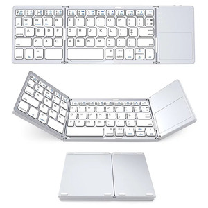 Mini teclado plegable BT 3,0 con panel táctil Teclado inalámbrico plegable para Windows,Android, IOS Tablet iPad Phone - Product Image 1