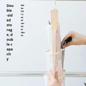 Vải Hiện Đại Đồ lót lưu trữ túi hai mặt treo đa vai trò có thể gập lại treo túi đồ lót giá tổ chức Túi - Product Image 3