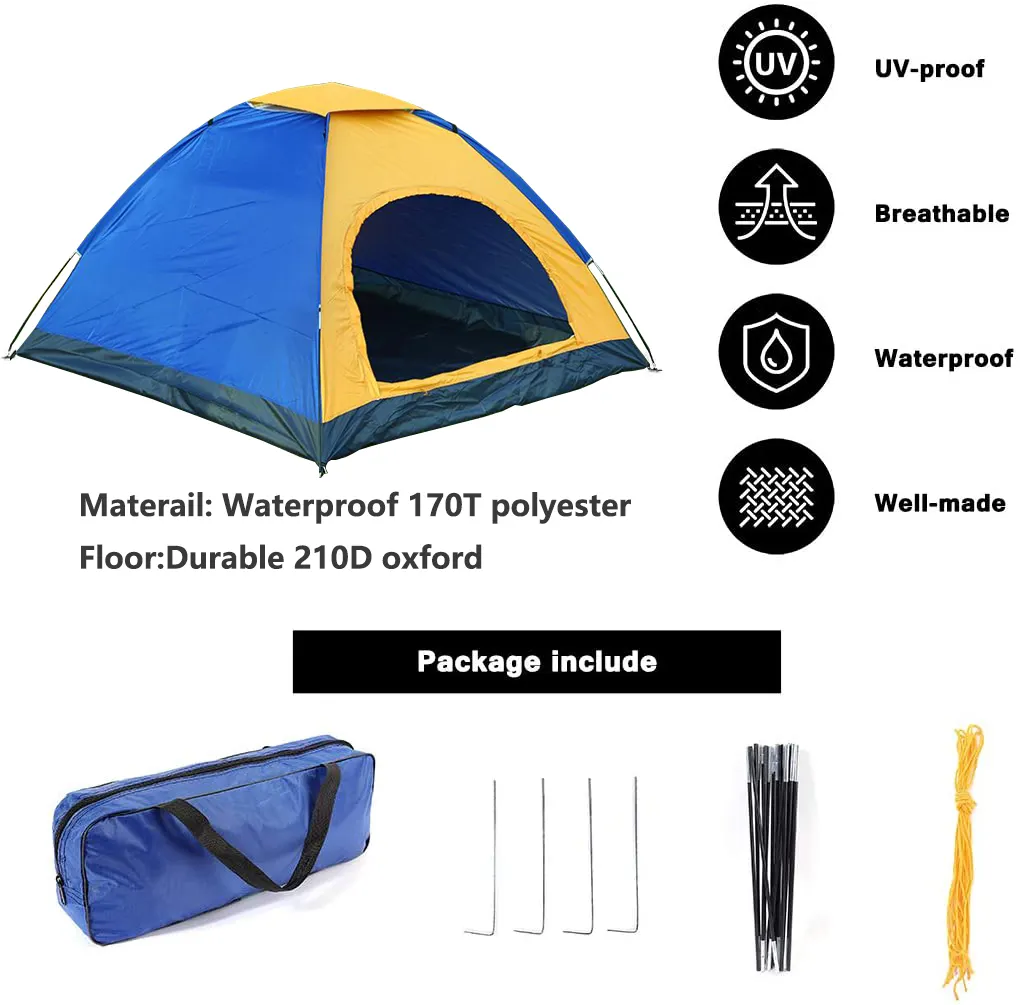 Mini Best Small Modern Style Custom Waterpoof Cheap 4 Person Season Manual Instant Glamping Tente De Outdoor Camping Tent