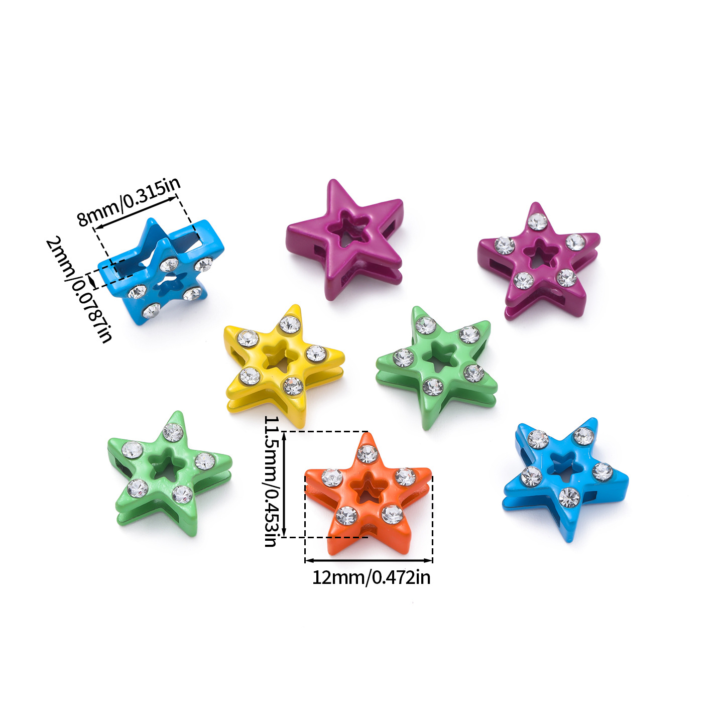 Spray paint half-diamond star random color