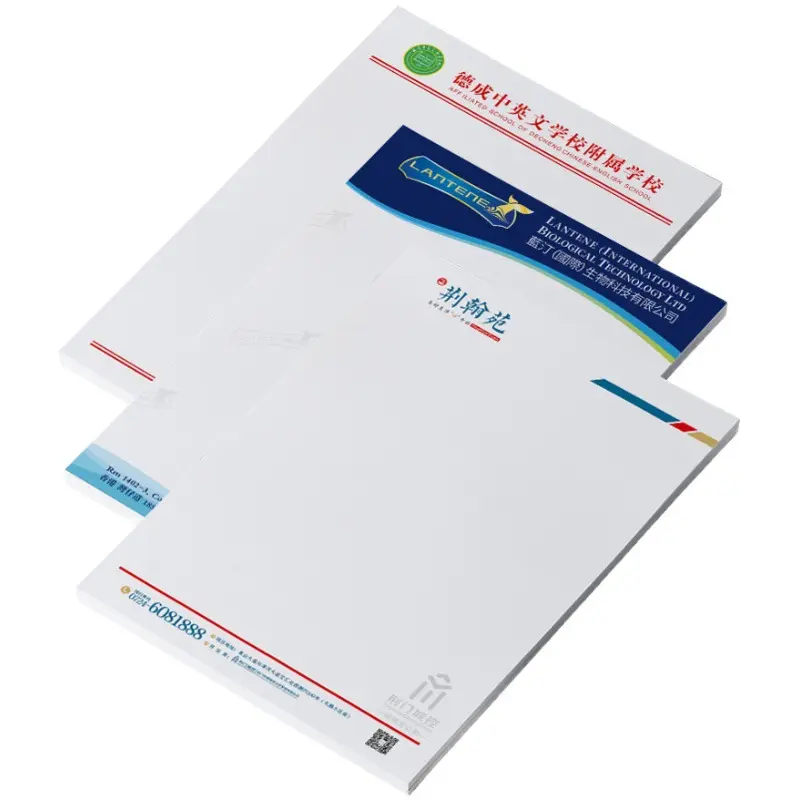 Wholesale Customized A4 Company Letter Headed Paper Printing Logo Corporate Letterhead