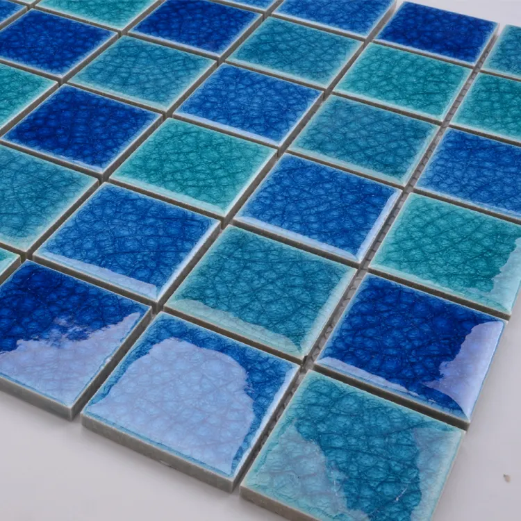 Decorativo mexicano descuento azul y verde 6x6 porcelana azulejo de piscina